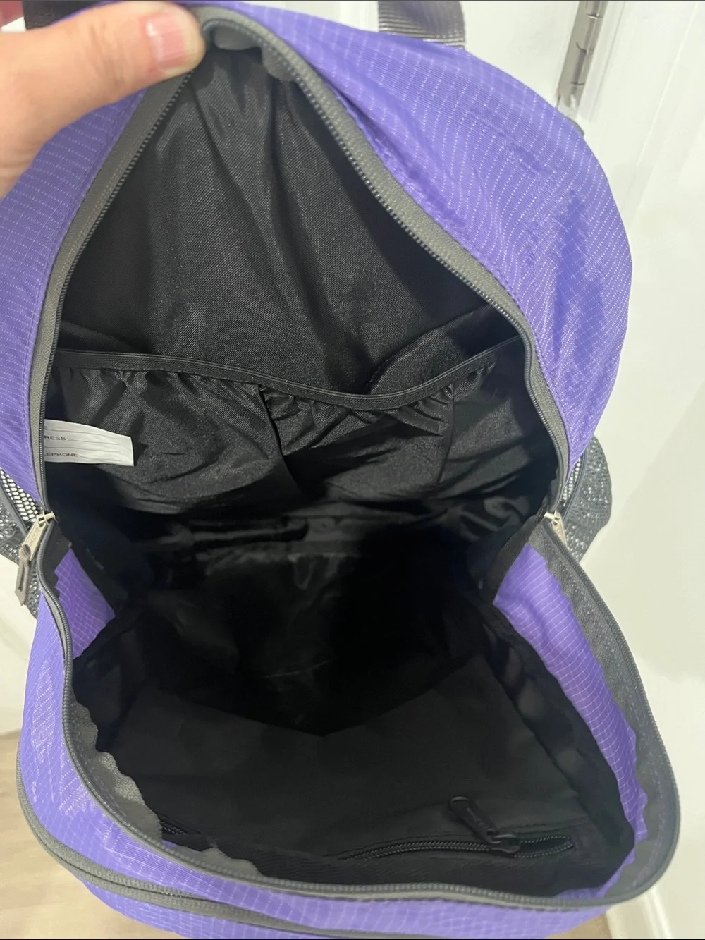 L.L. Bean Purple and Black Backpack NWOT